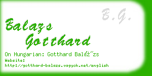 balazs gotthard business card